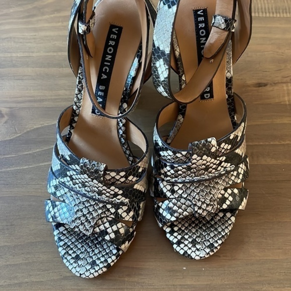 Veronica Beard Snakeskin Sandals - Picture 9 of 10